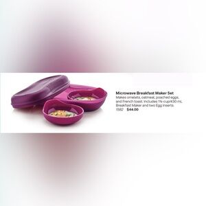 Tupperware Microwave Breakfast Maker Set